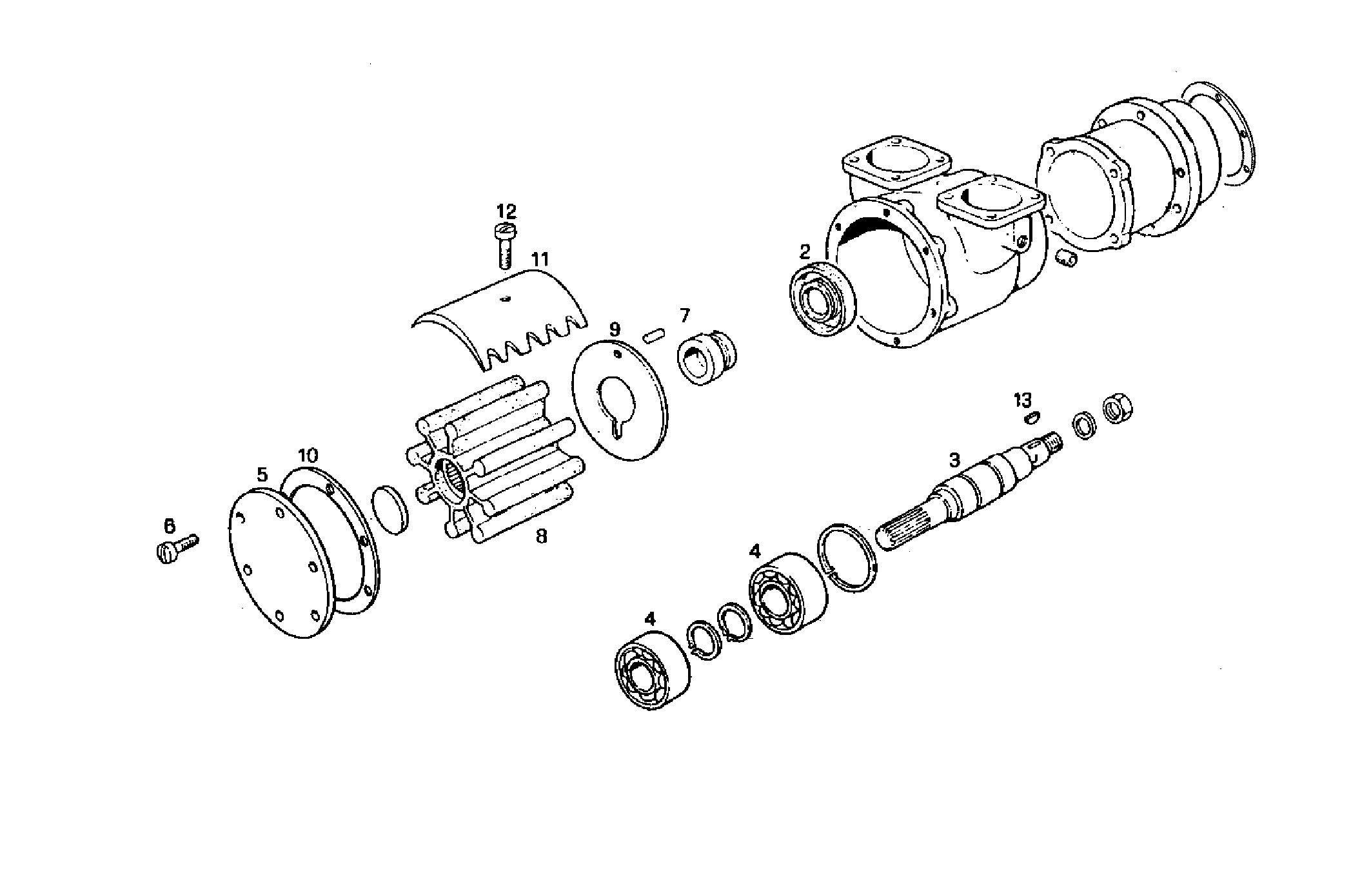 Iveco/FPT SEA WATER PUMP (COMPONENTS)