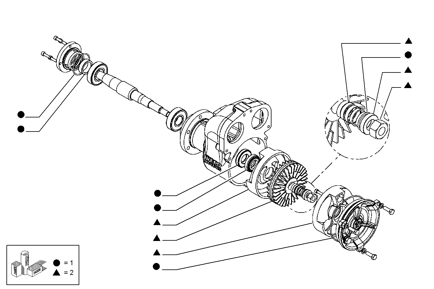 Iveco/FPT SEA WATER PUMP (COMPONENTS)