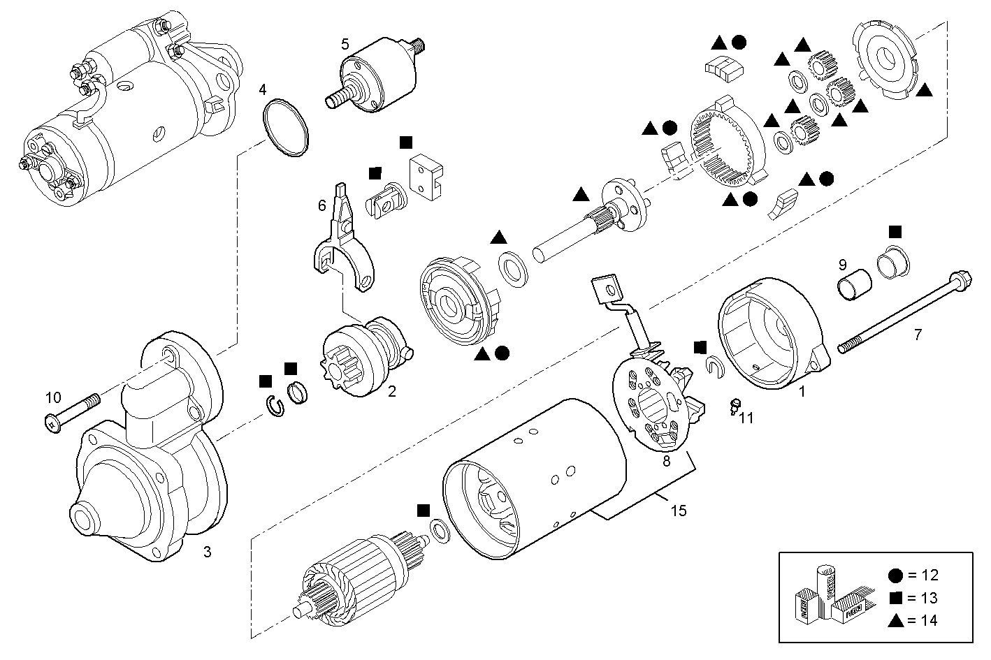 Iveco/FPT STARTER MOTOR (COMPONENTS)