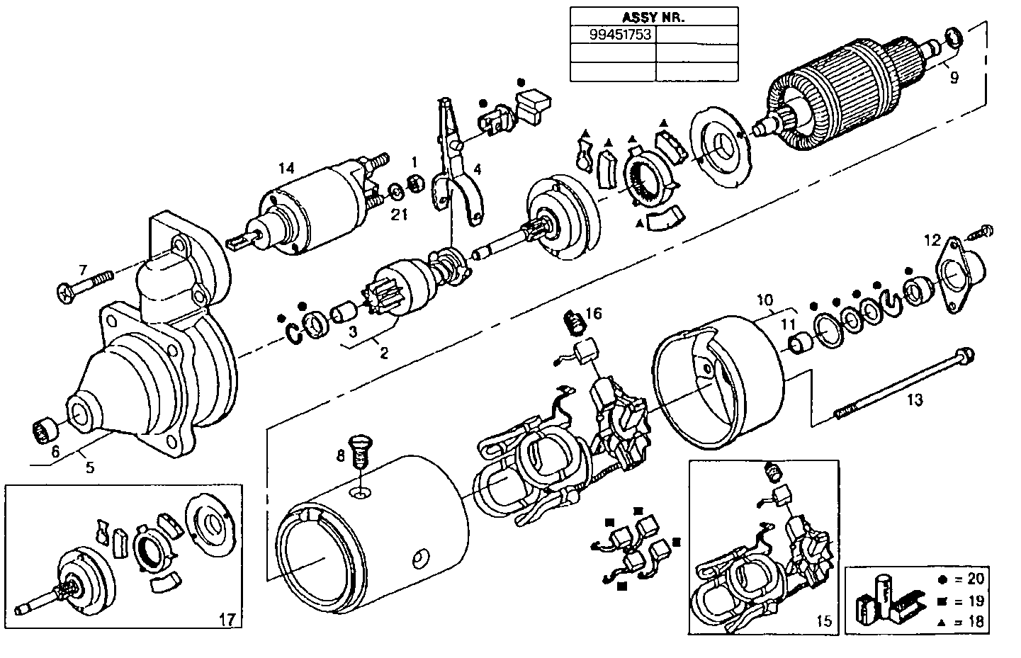 Iveco/FPT STARTER MOTOR (COMPONENTS)