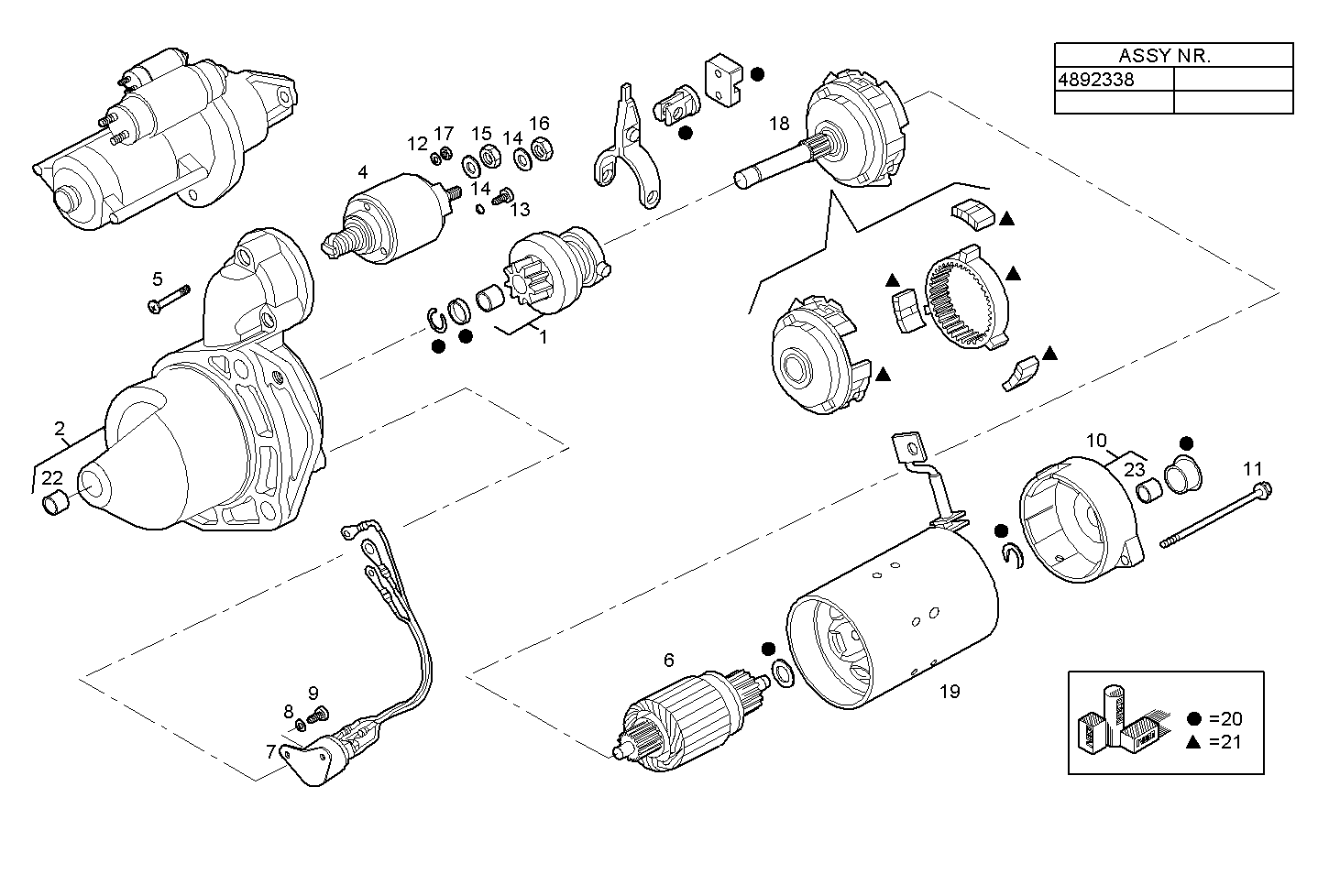 Iveco/FPT STARTER MOTOR (COMPONENTS)