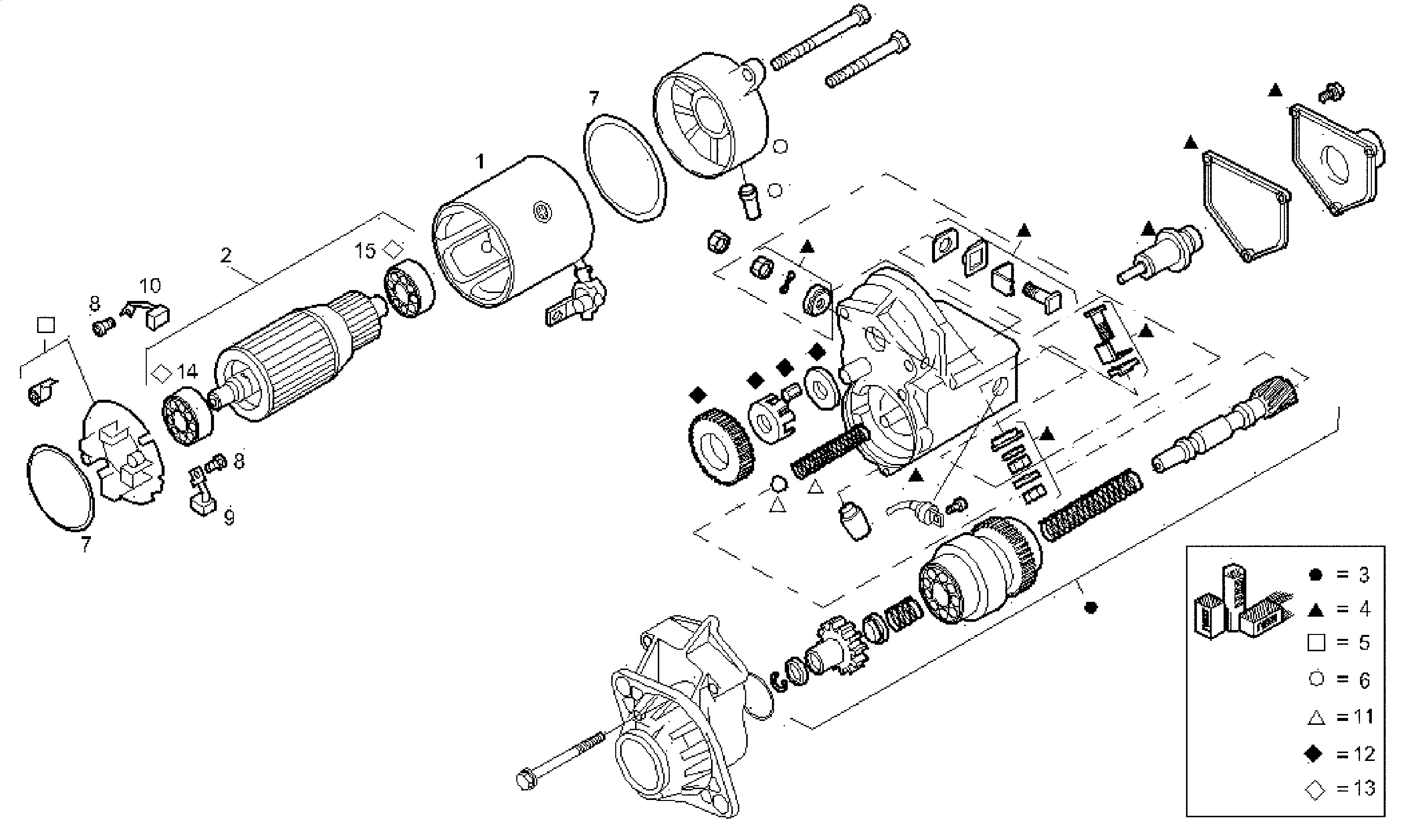 Iveco/FPT STARTER MOTOR (COMPONENTS)