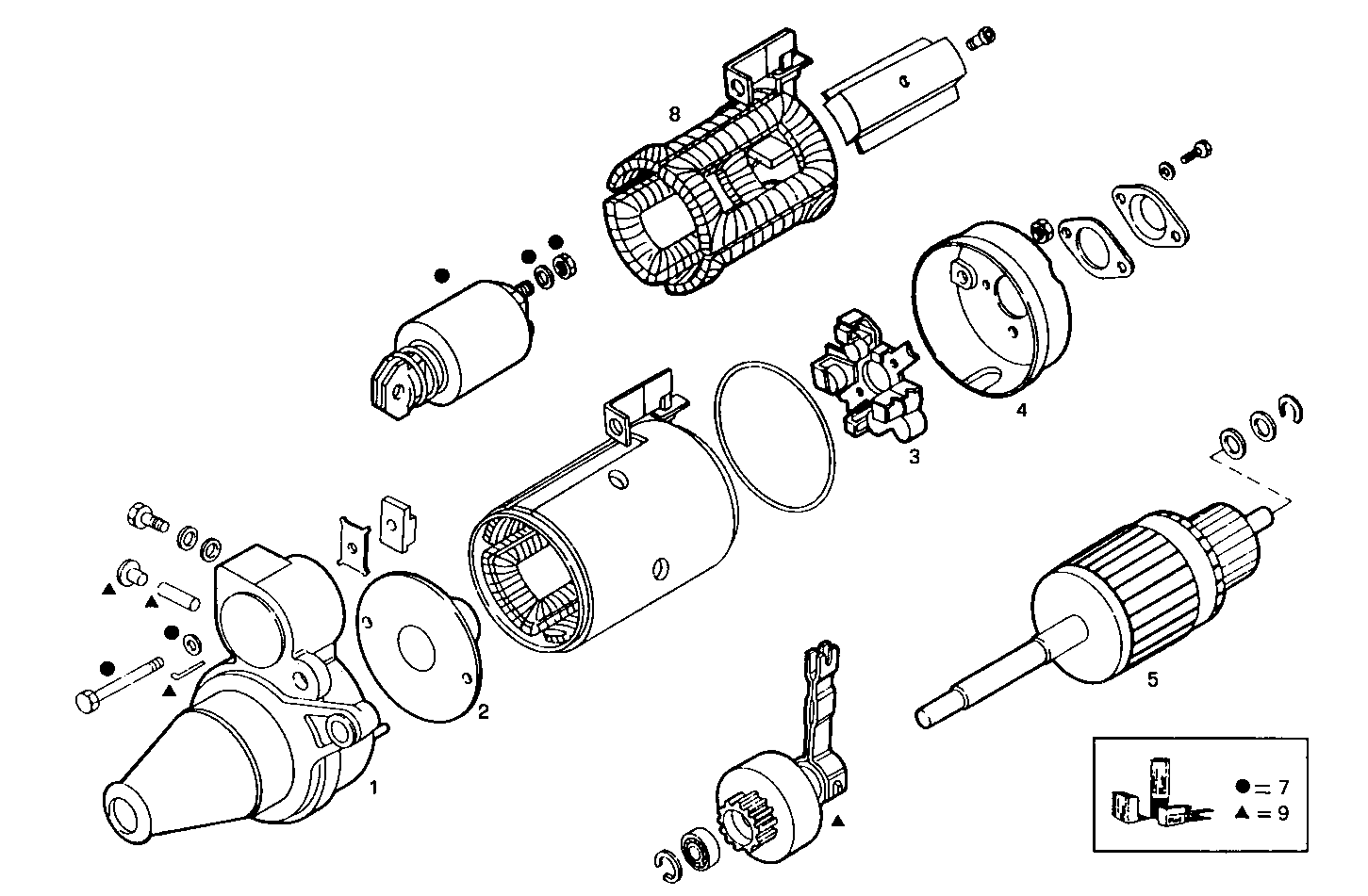 Iveco/FPT STARTER MOTOR (COMPONENTS)