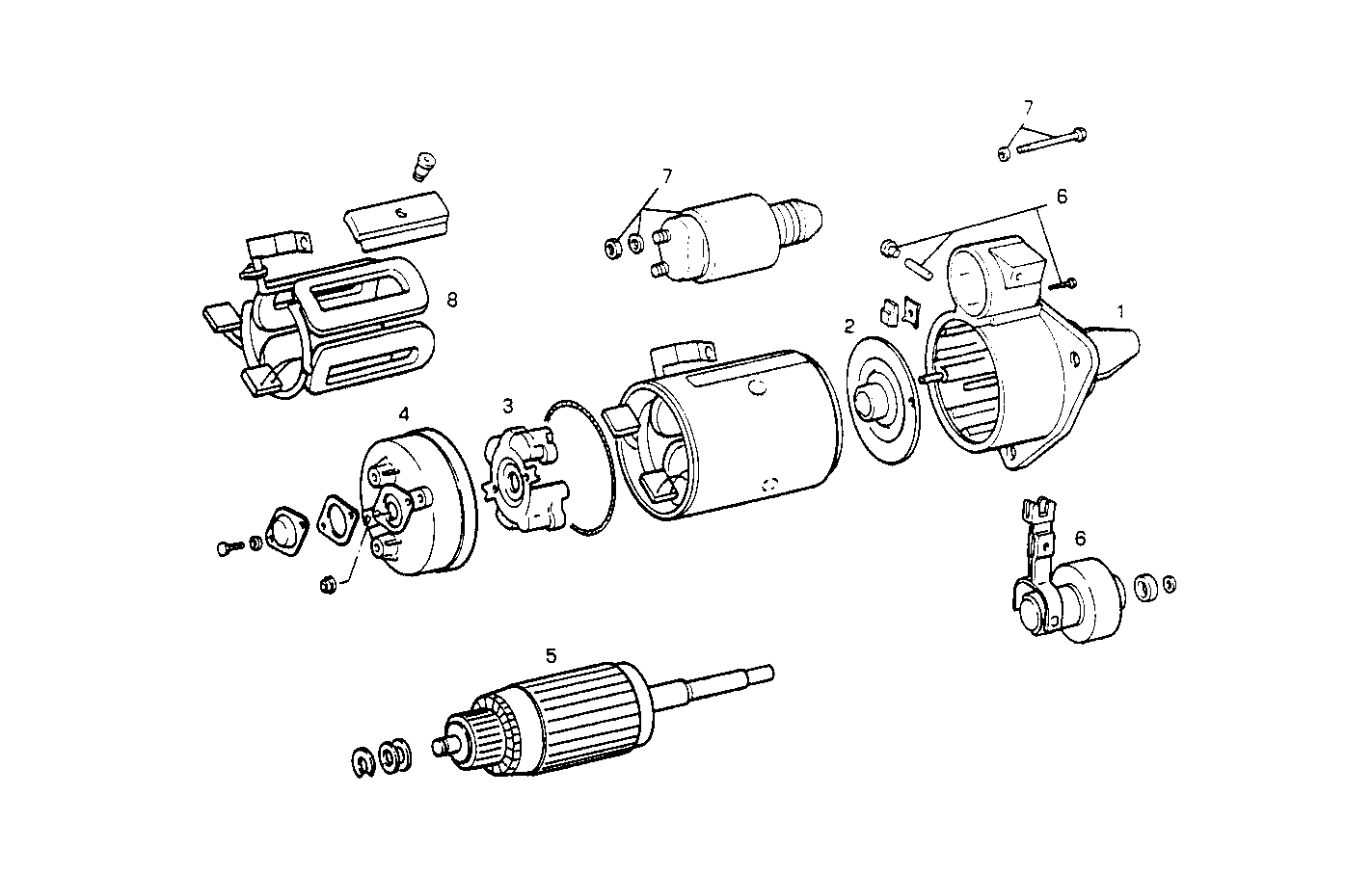 Iveco/FPT STARTER MOTOR (COMPONENTS)