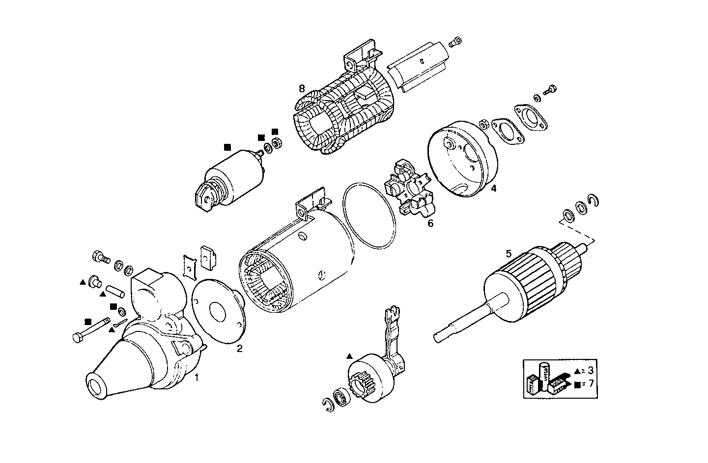 Iveco/FPT STARTER MOTOR (COMPONENTS)