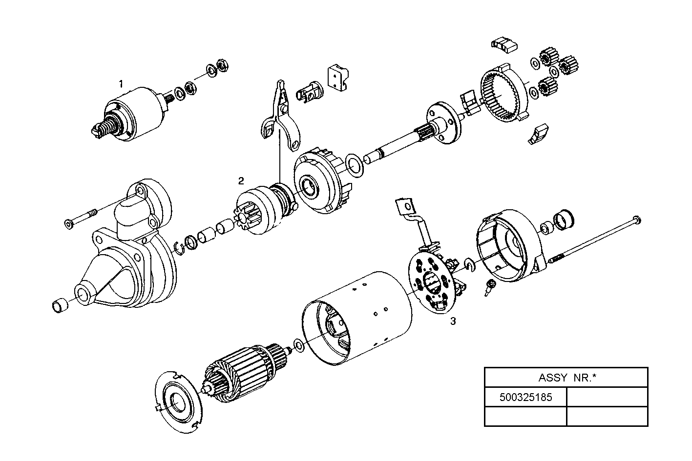 Iveco/FPT STARTER MOTOR (COMPONENTS)