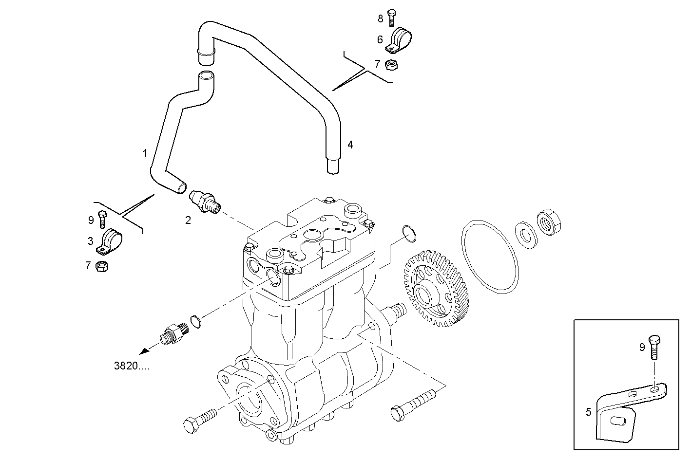 Iveco/FPT AIR COMPESSOR SUCTION