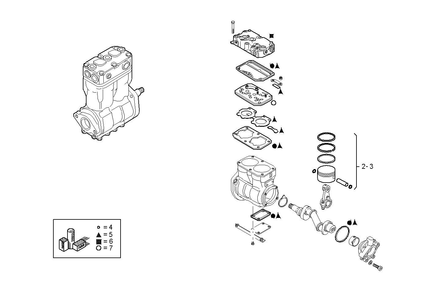 Iveco/FPT AIR COMPRESSOR (COMPONENTS)