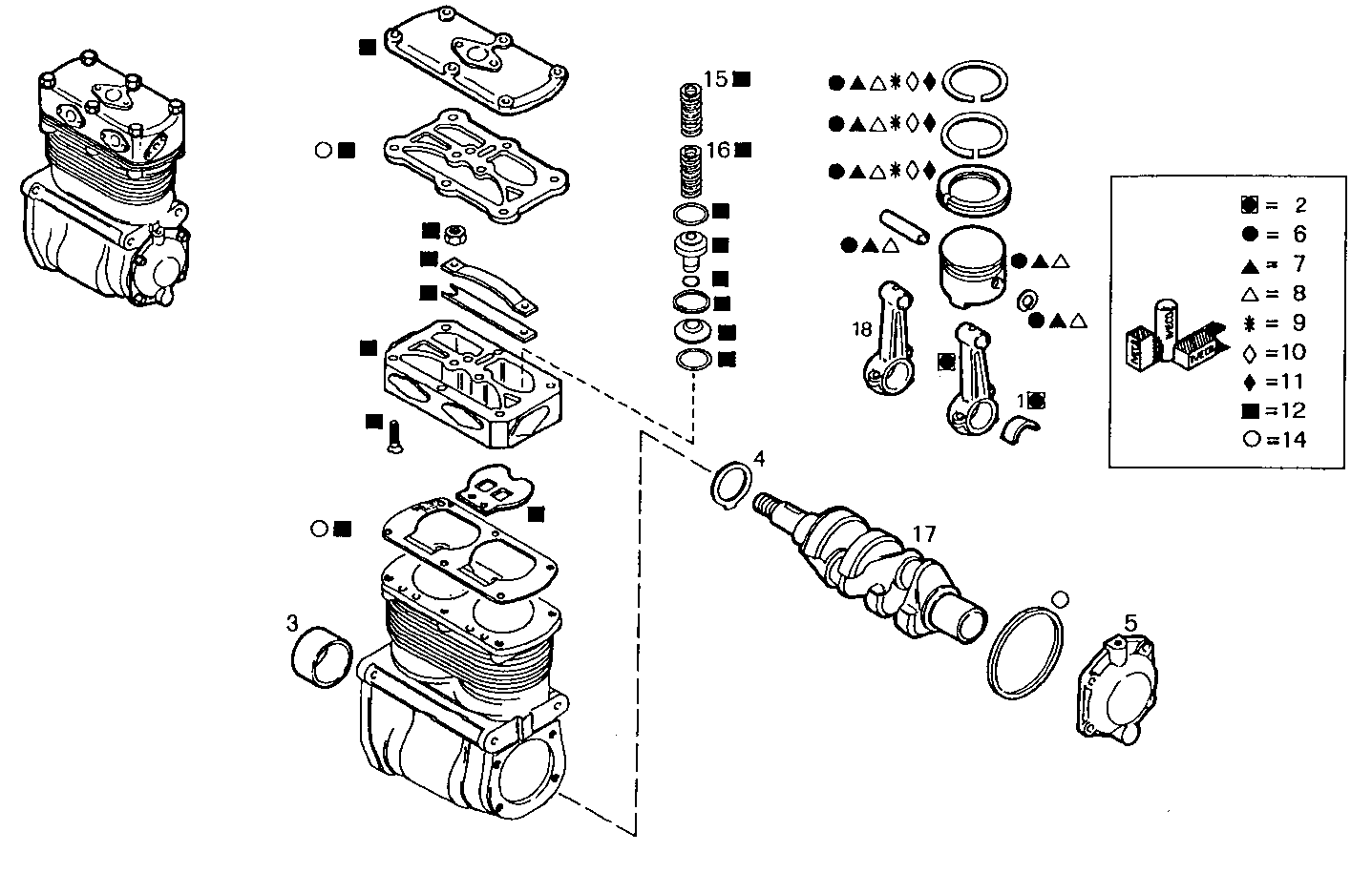 Iveco/FPT AIR COMPRESSOR (COMPONENTS)