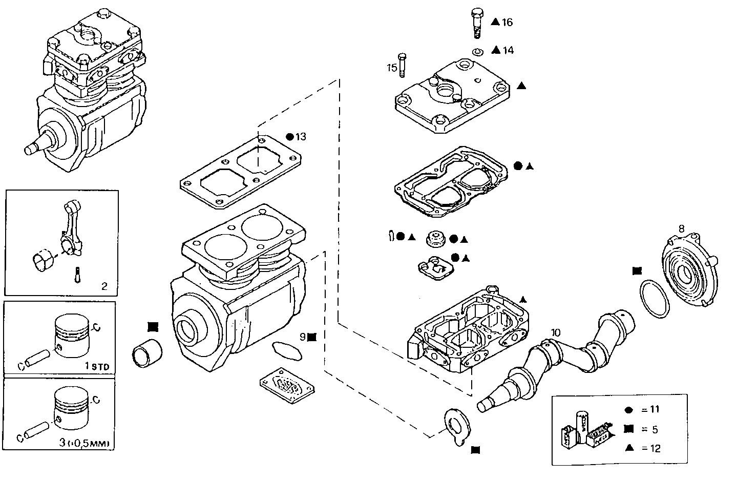 Iveco/FPT AIR COMPRESSOR (COMPONENTS)