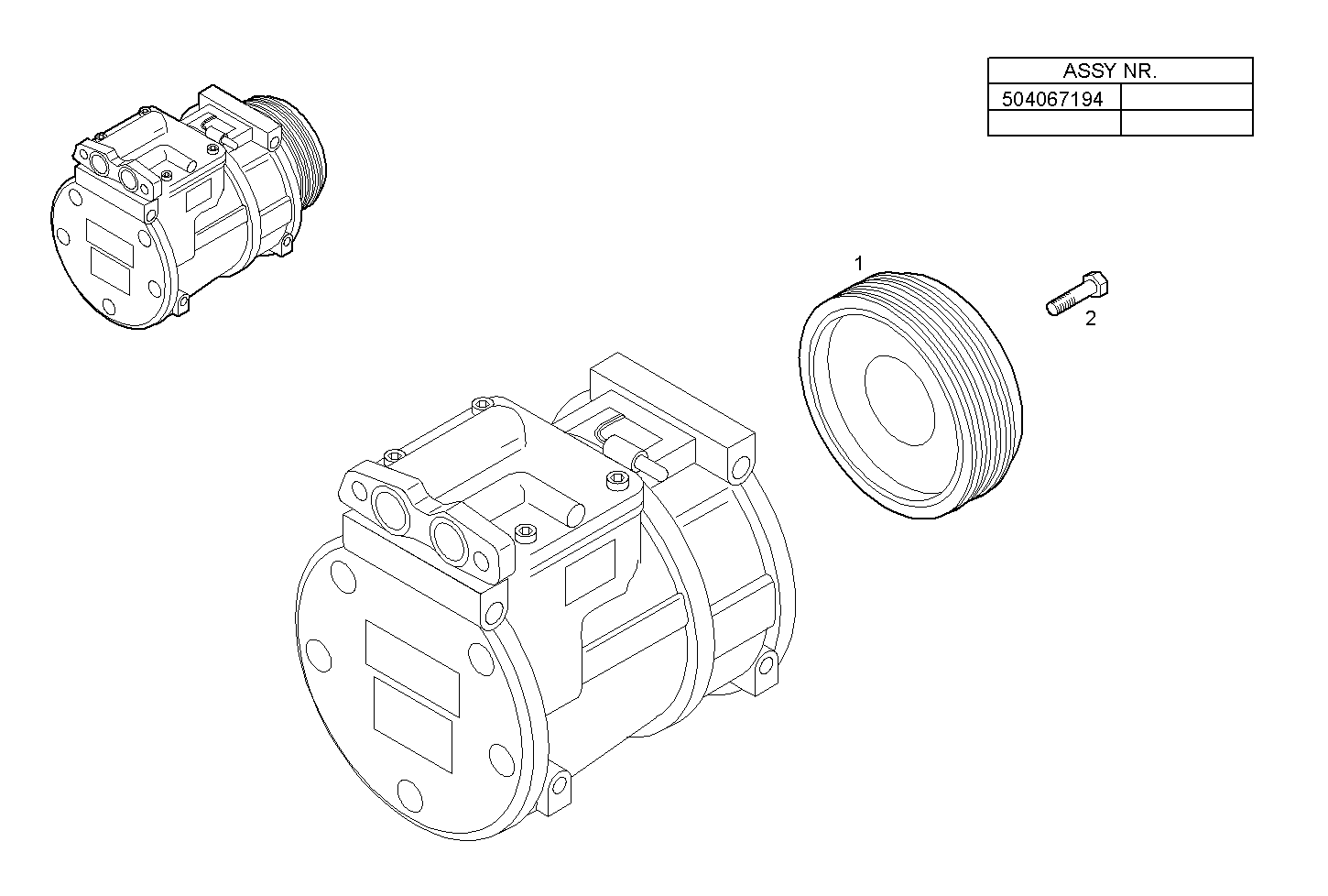 Iveco/FPT COMPRESSOR AIR CONDITIONING (COMPONENTS)