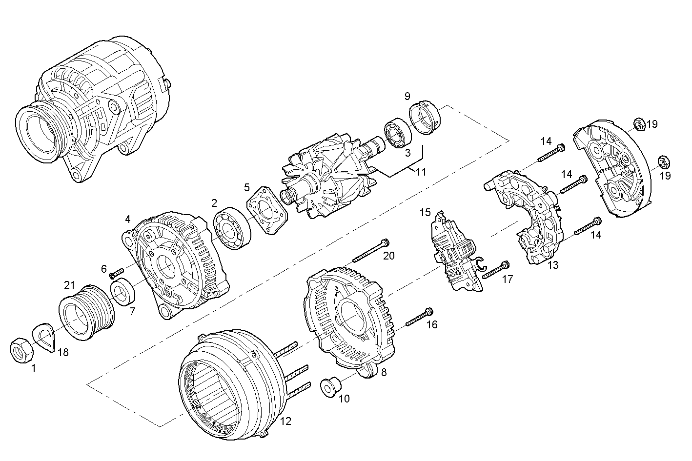 Iveco/FPT GENERATOR (COMPONENTS)