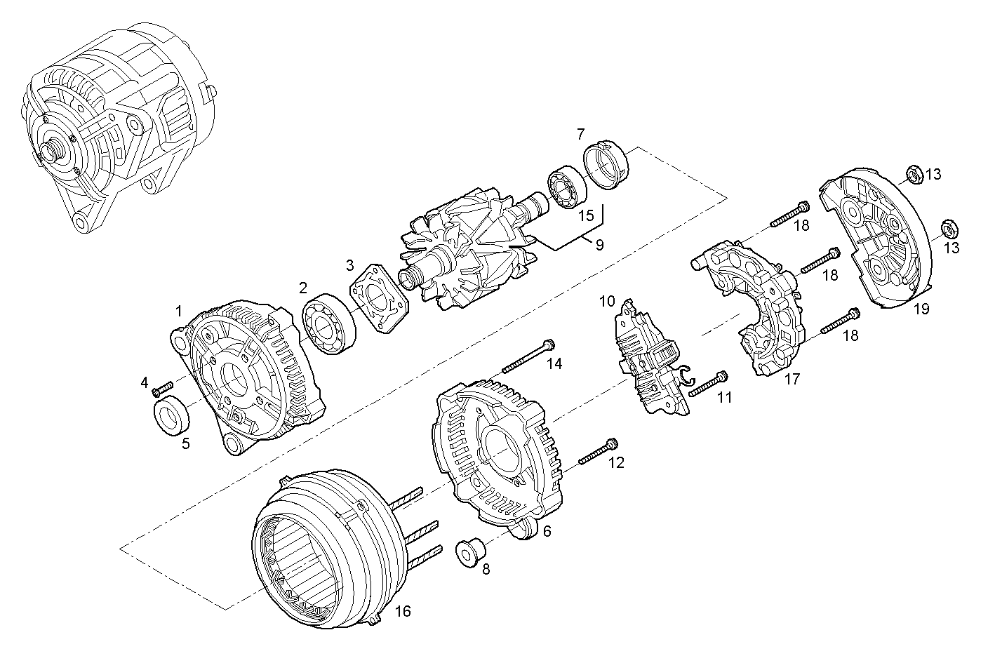 Iveco/FPT GENERATOR (COMPONENTS)