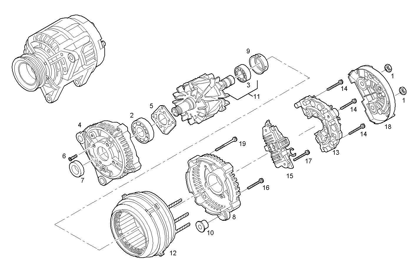 Iveco/FPT GENERATOR (COMPONENTS)