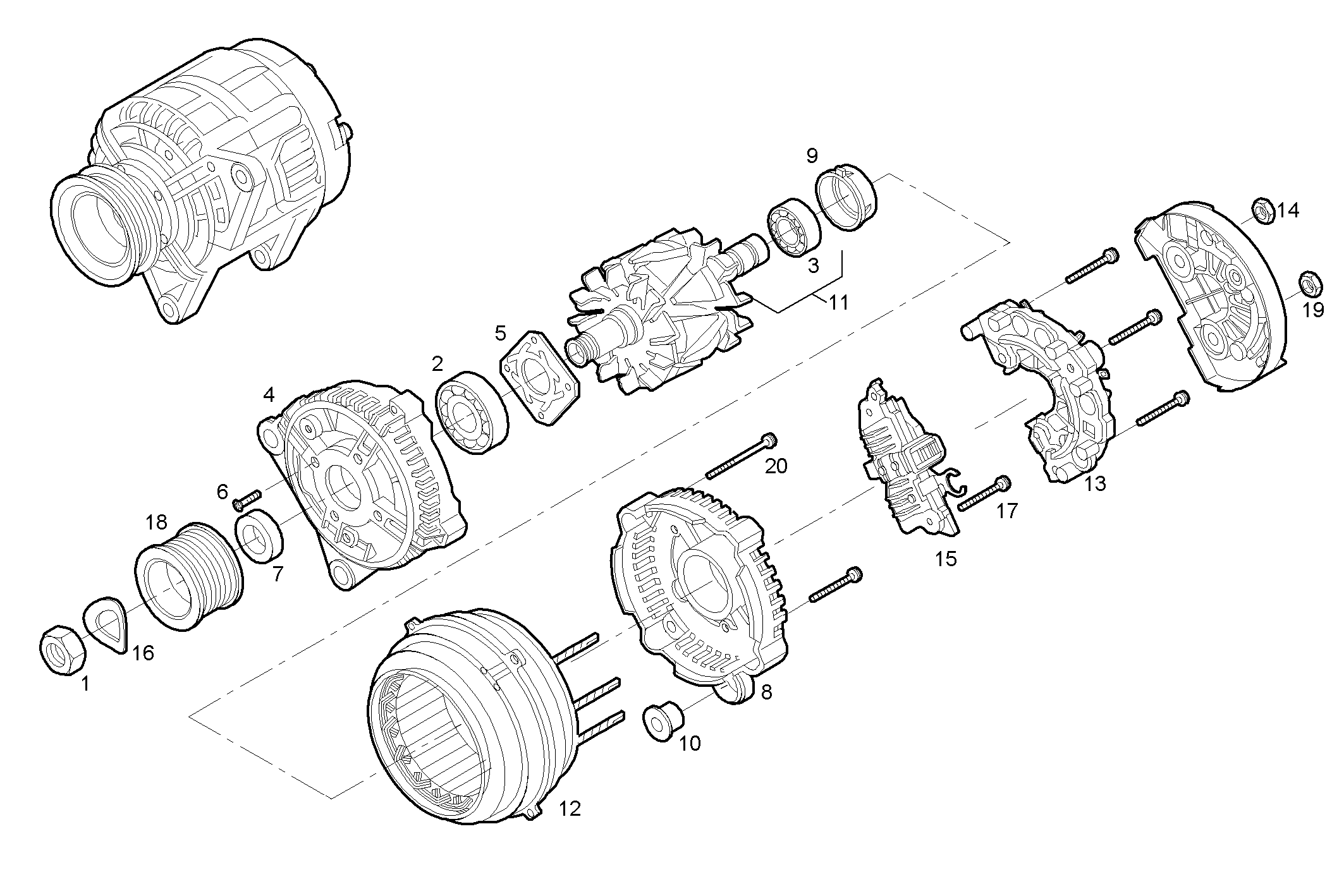 Iveco/FPT GENERATOR (COMPONENTS)