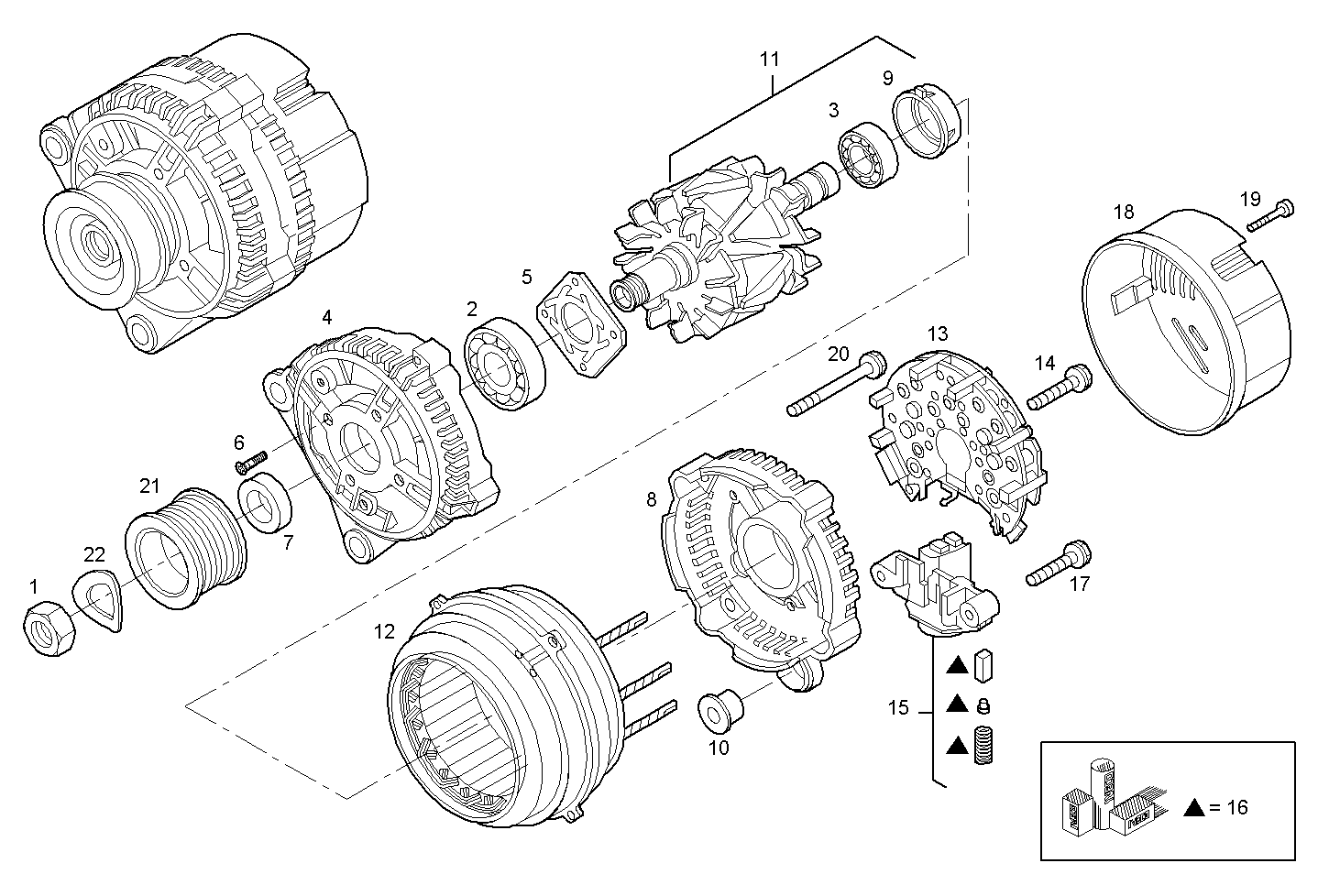 Iveco/FPT GENERATOR (COMPONENTS)