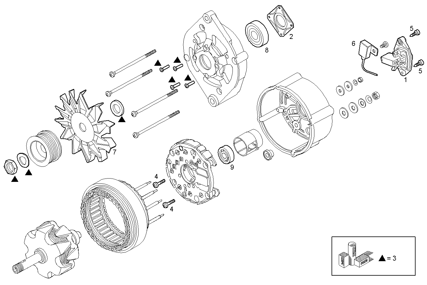 Iveco/FPT GENERATOR (COMPONENTS)