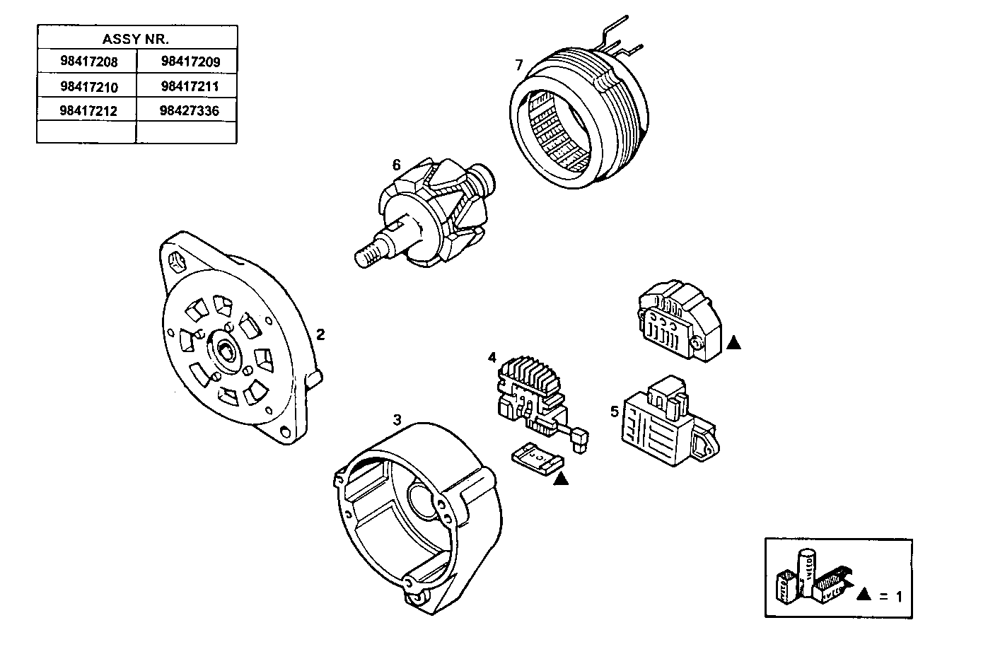 Iveco/FPT GENERATOR (COMPONENTS)