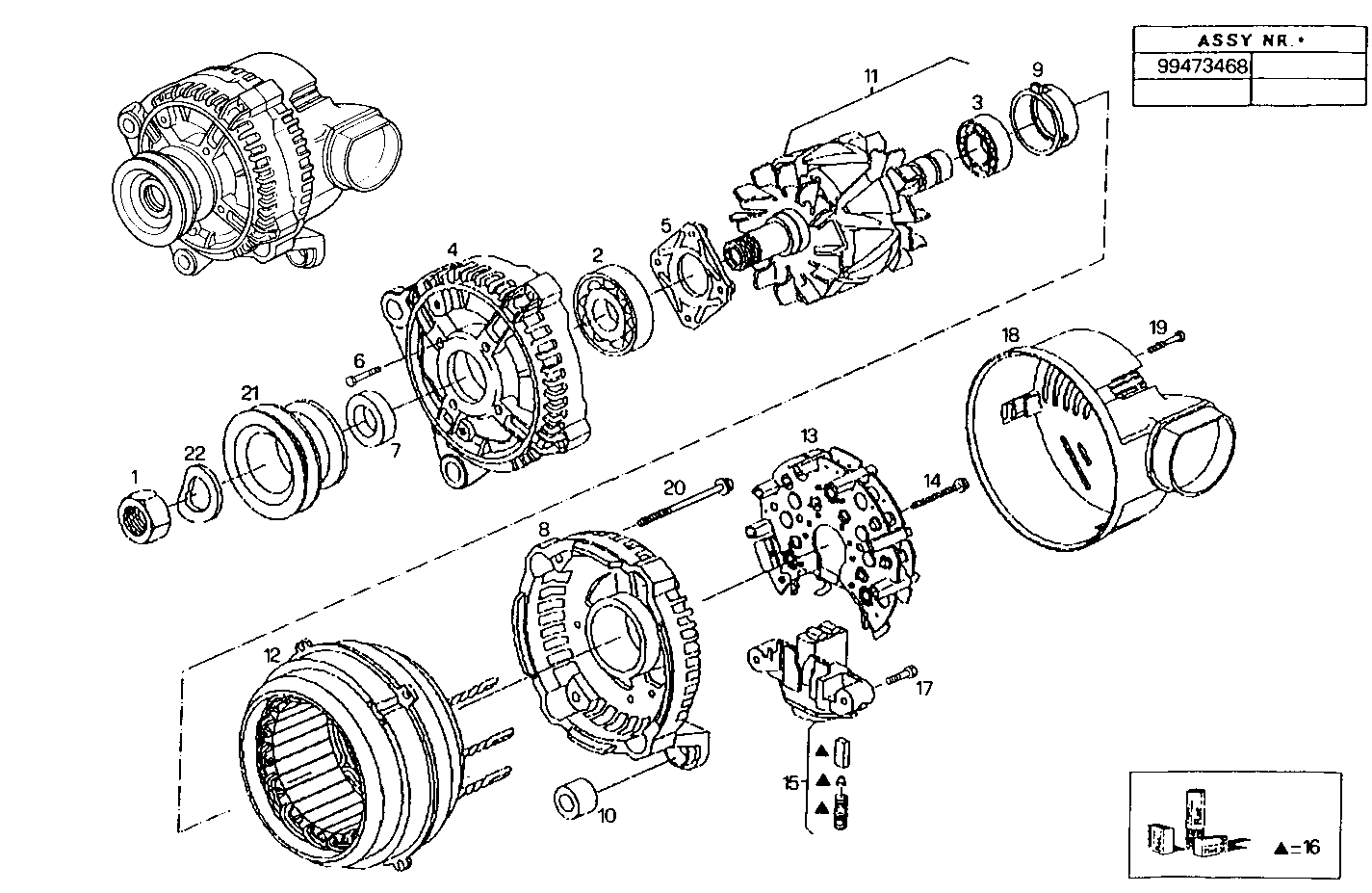 Iveco/FPT GENERATOR (COMPONENTS)
