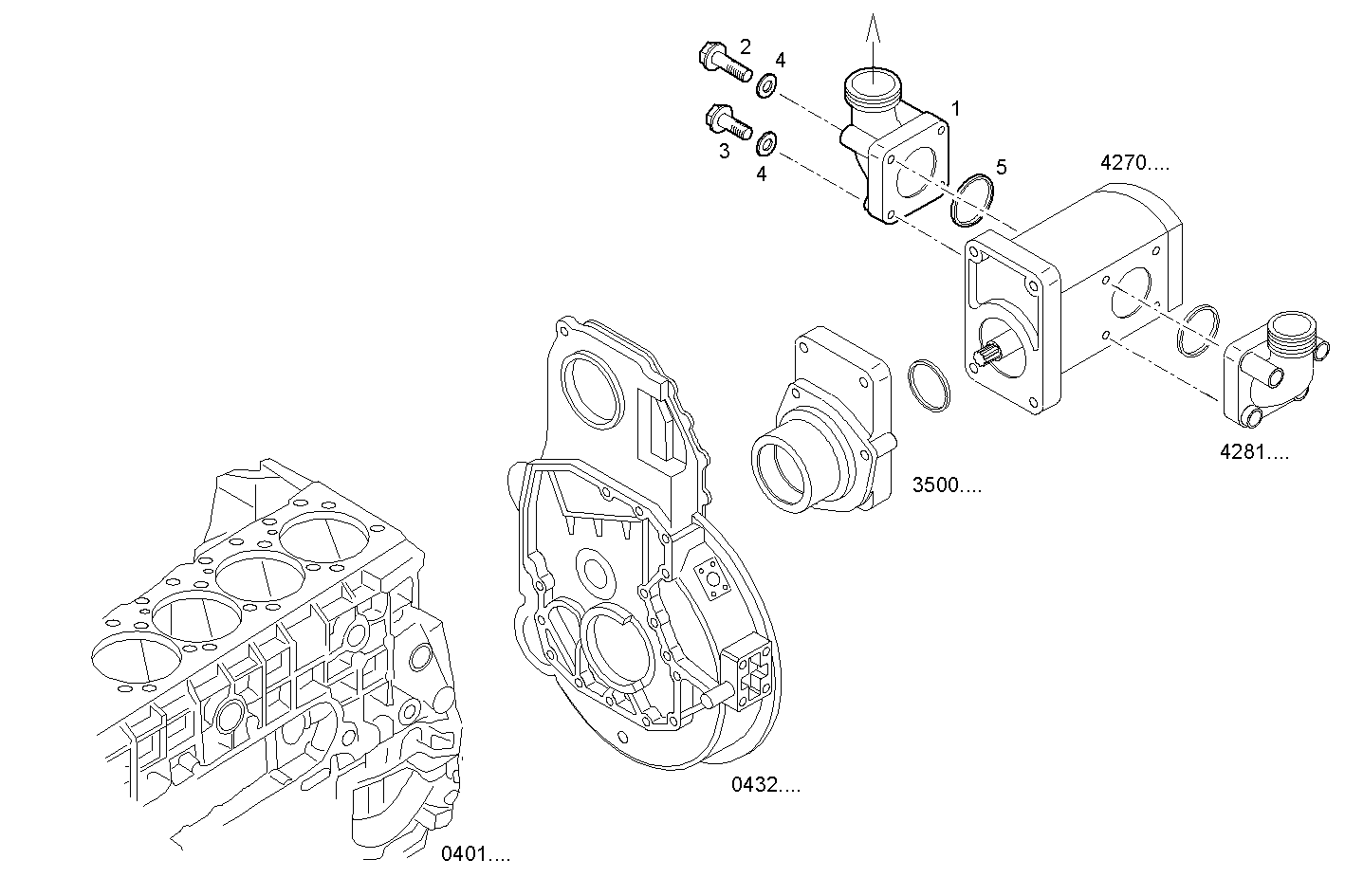 Iveco/FPT GR. HIDRAULIC OIL PUMP INLET