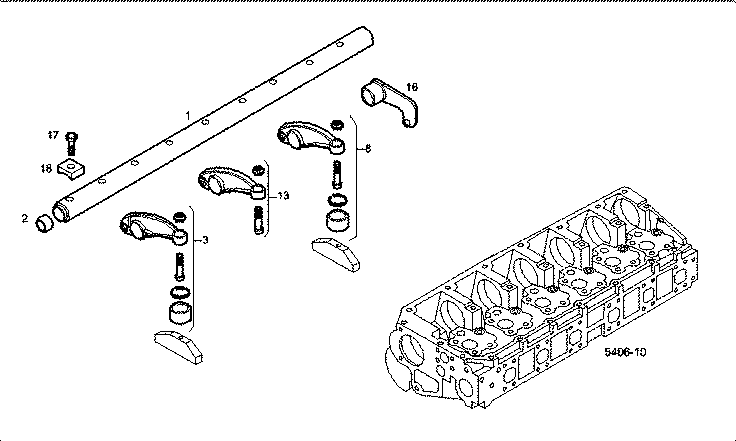 Iveco/FPT ROCKER SHAFT - UP TO S/N: 192035