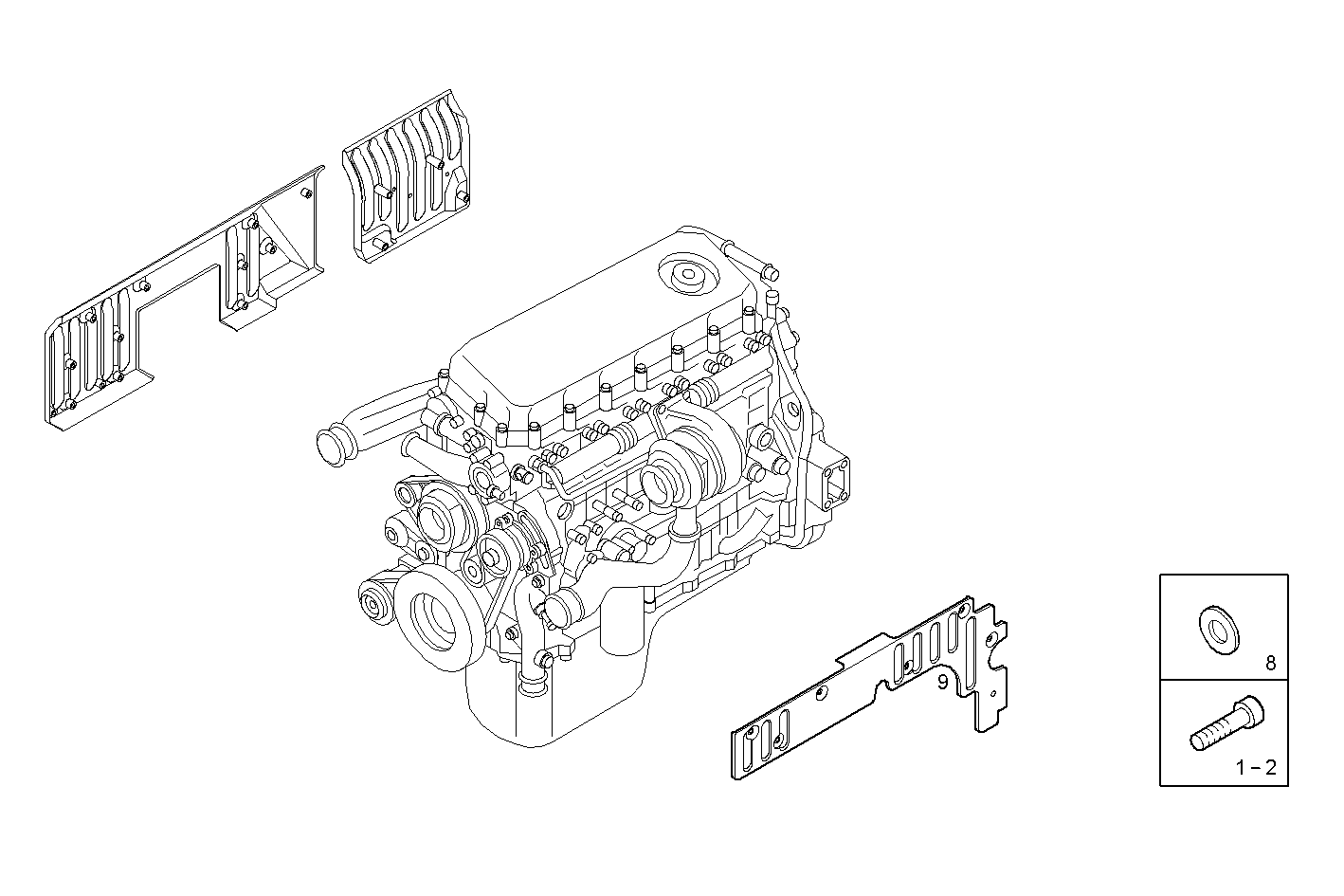 Iveco/FPT ENGINE CRANKASE LEFT SIDE INSULATION