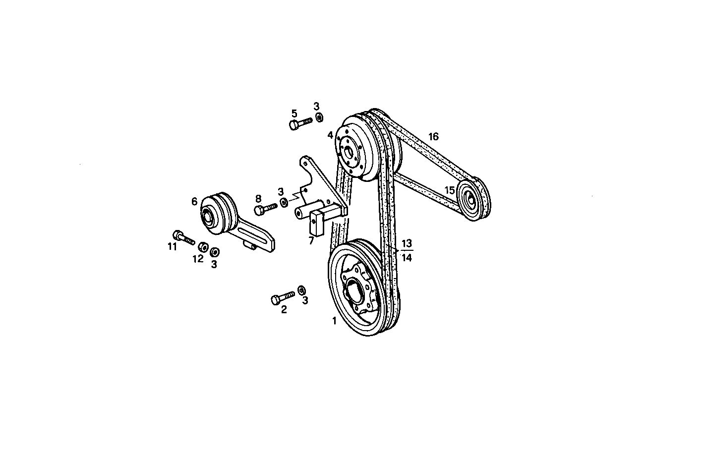 Iveco/FPT PREARRANGEMENT BELTS DOUBLE DRIVE