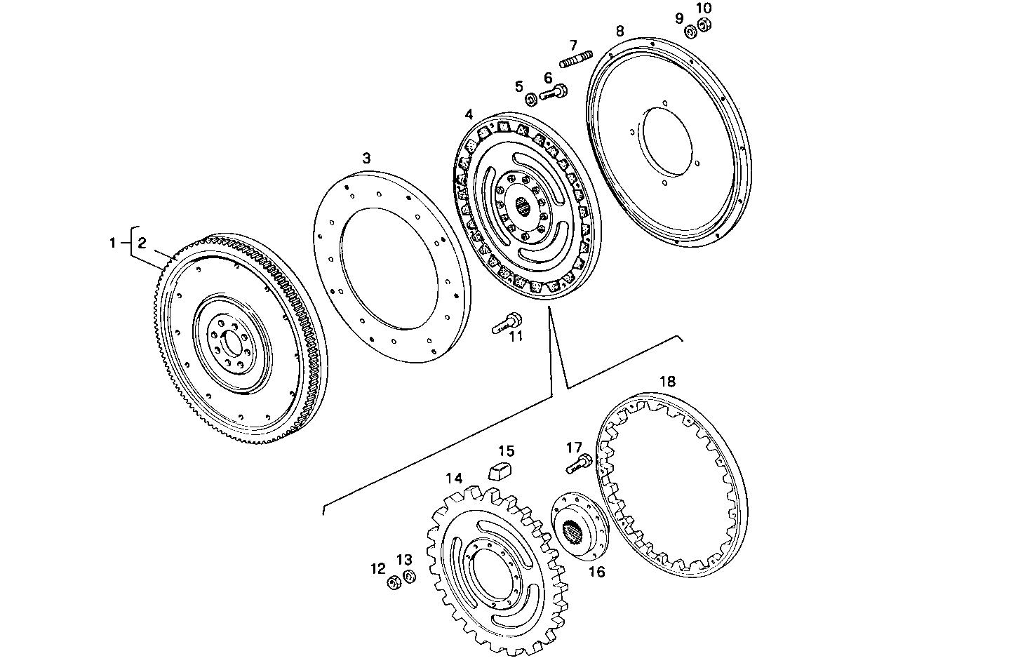 Iveco/FPT FLYWHEEL ARRANGED FOR TRANSMISSION