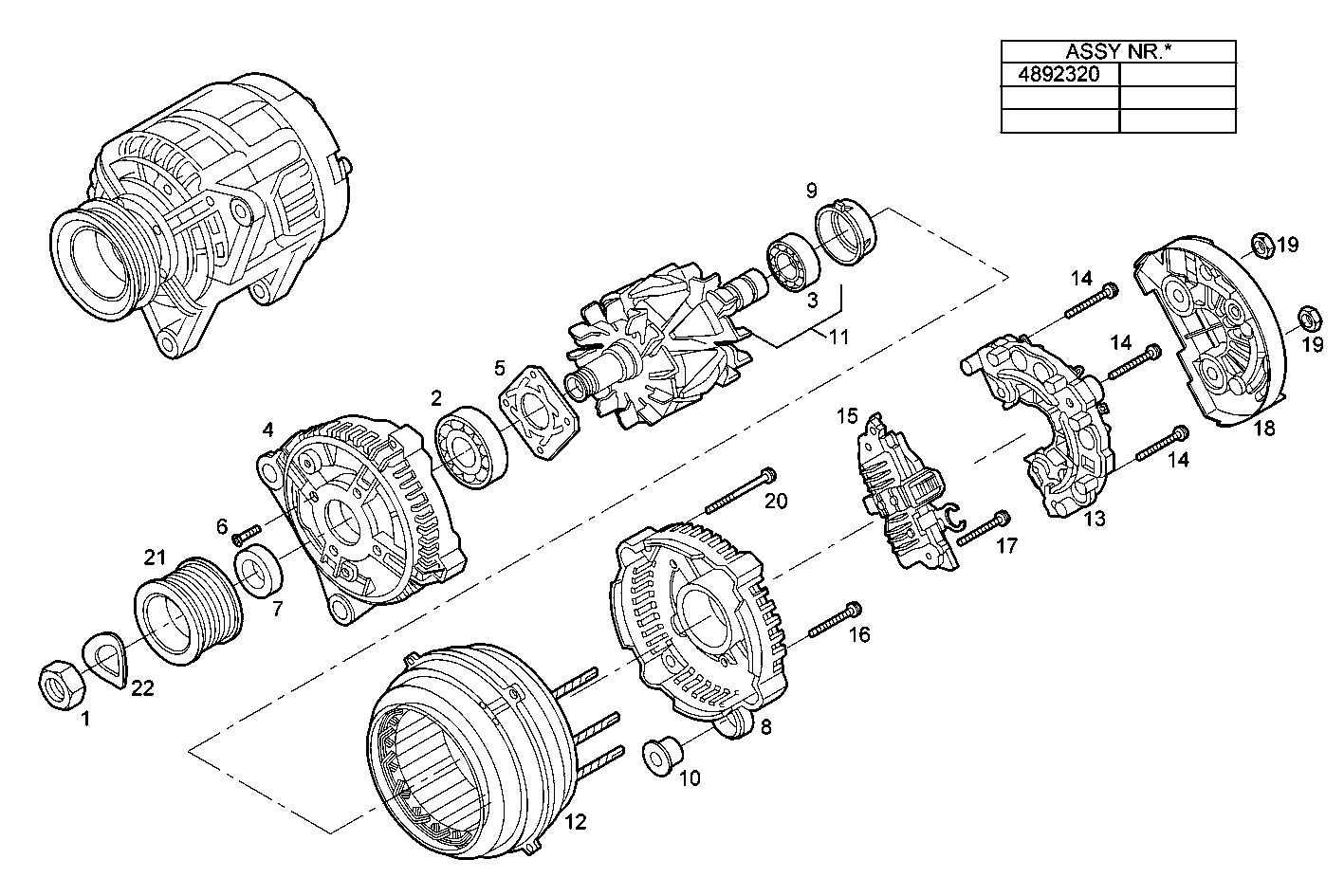 Iveco/FPT GENERATOR (COMPONENTS)