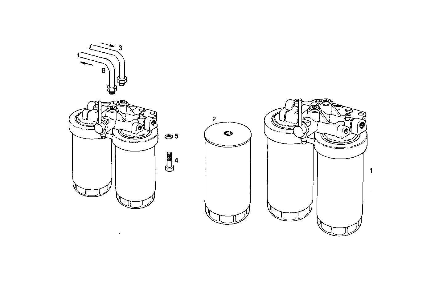 Iveco/FPT DOUBLE FUEL FILTER