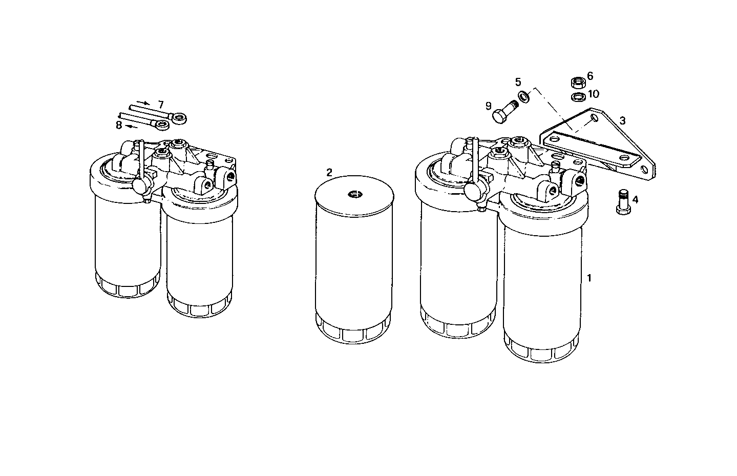 Iveco/FPT DOUBLE FUEL FILTER