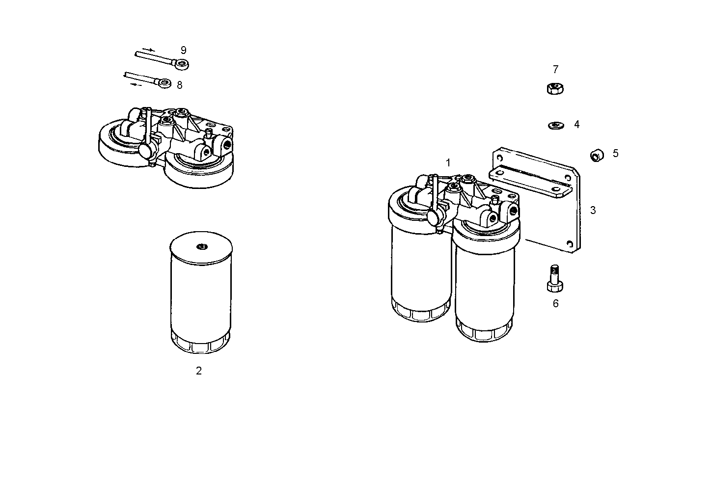 Iveco/FPT DOUBLE FUEL FILTER