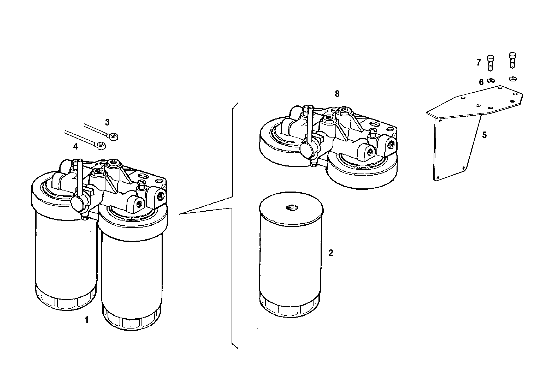 Iveco/FPT DOUBLE FUEL FILTER