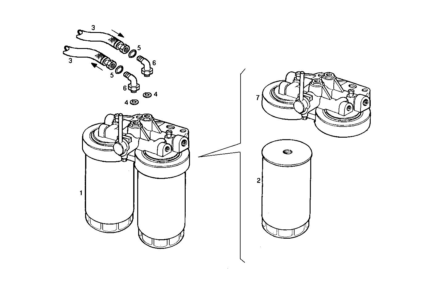 Iveco/FPT DOUBLE FUEL FILTER