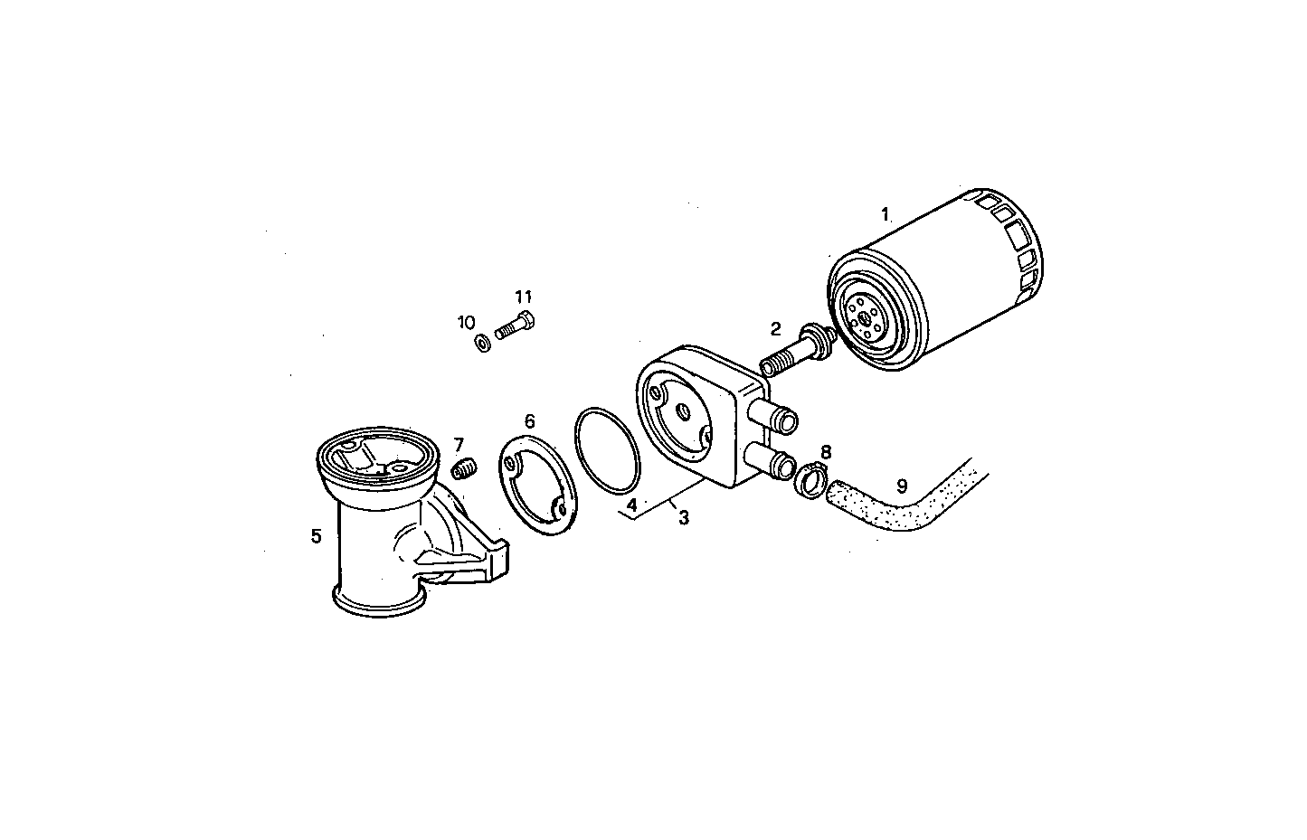 Iveco/FPT HORIZONTAL SIMPLE OIL FILTER