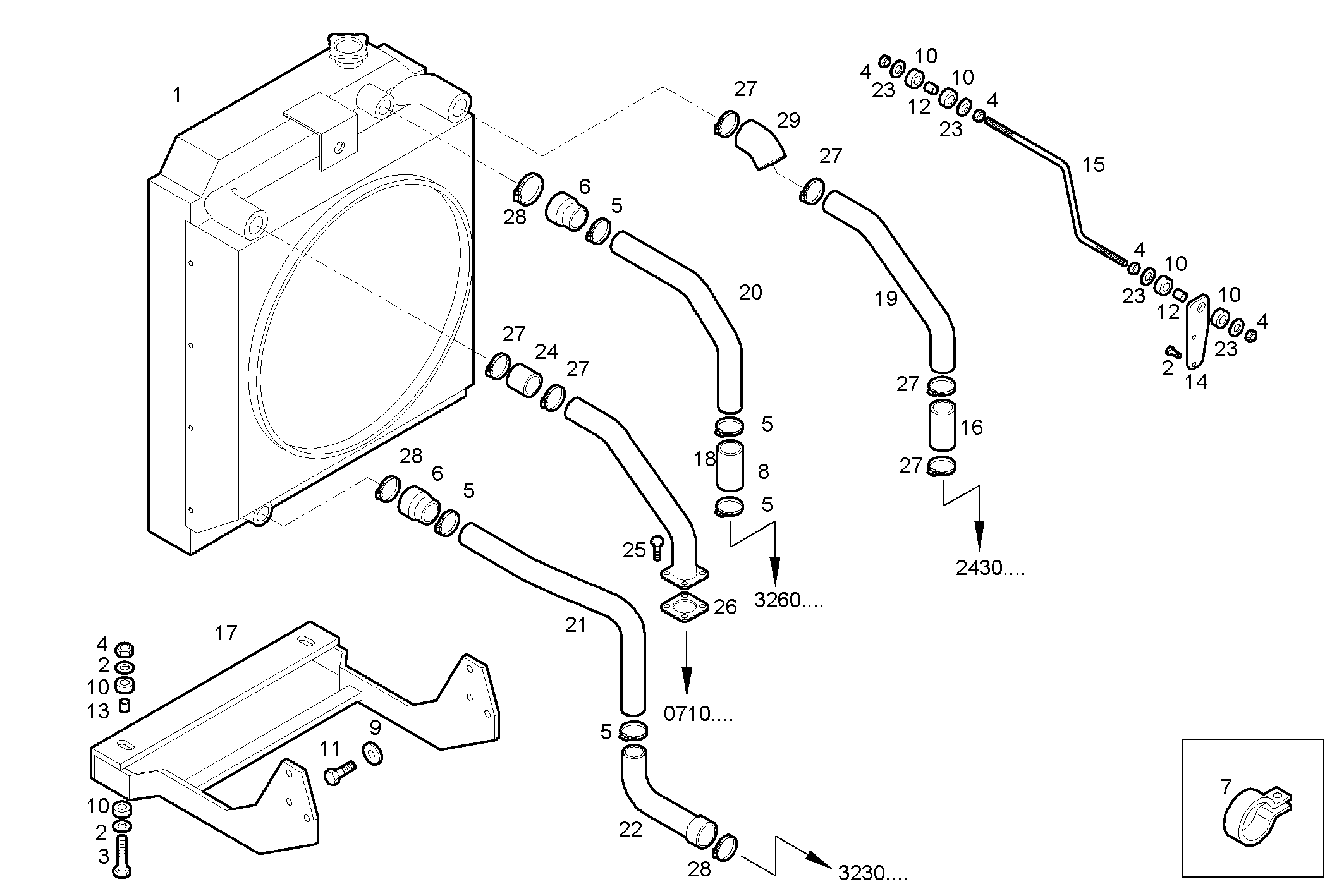 Iveco/FPT RADIATOR 2 CIRCUITS AIR/WATER