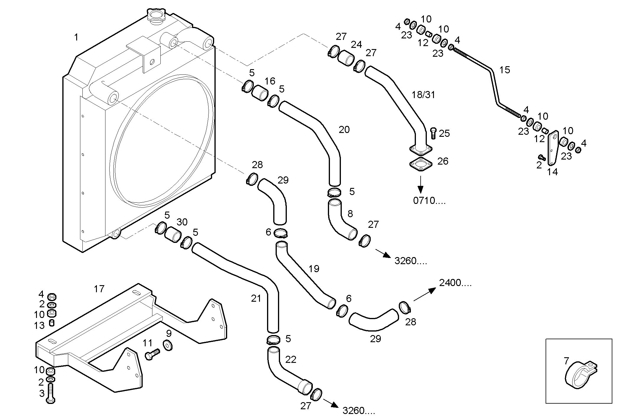 Iveco/FPT RADIATOR 2 CIRCUITS AIR/WATER