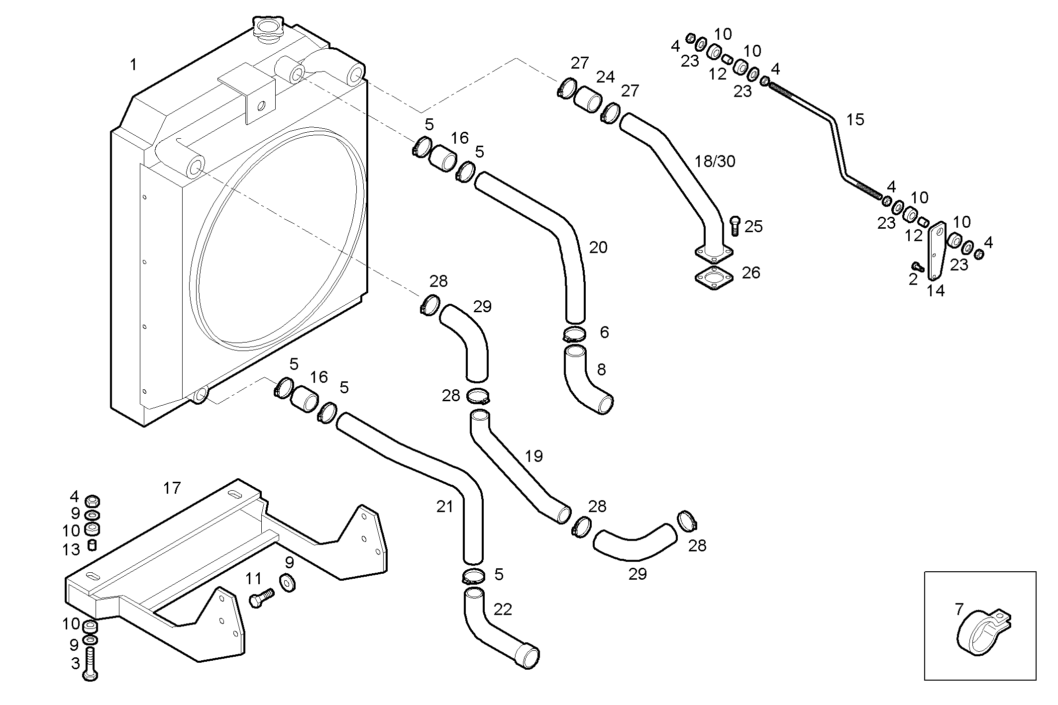 Iveco/FPT RADIATOR 2 CIRCUITS AIR/WATER