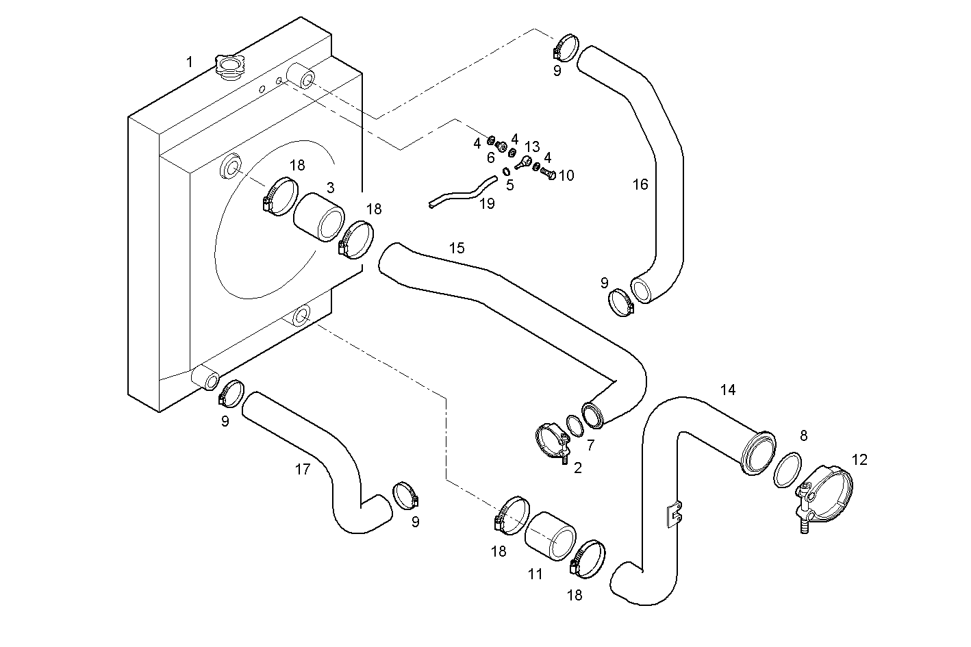 Iveco/FPT RADIATOR 2 CIRCUITS AIR/WATER