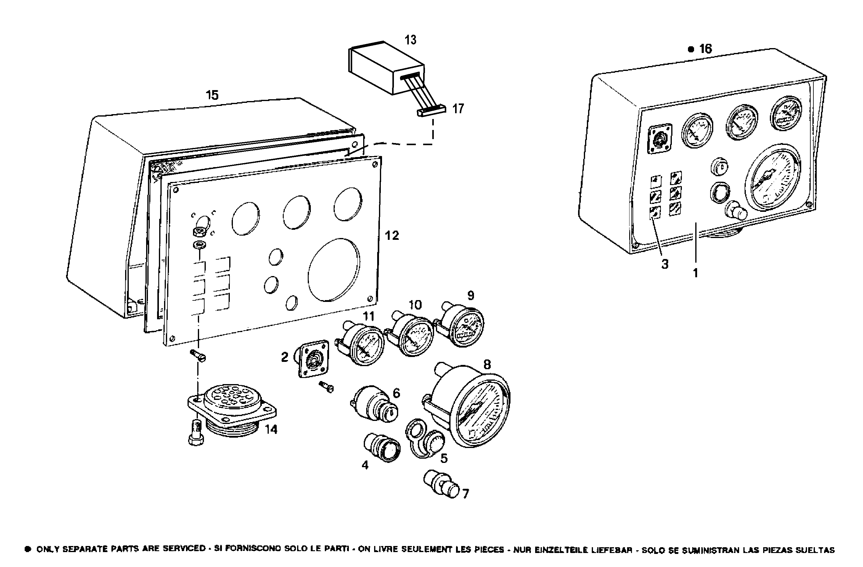 Iveco/FPT DASH PANEL - 24V - VDO