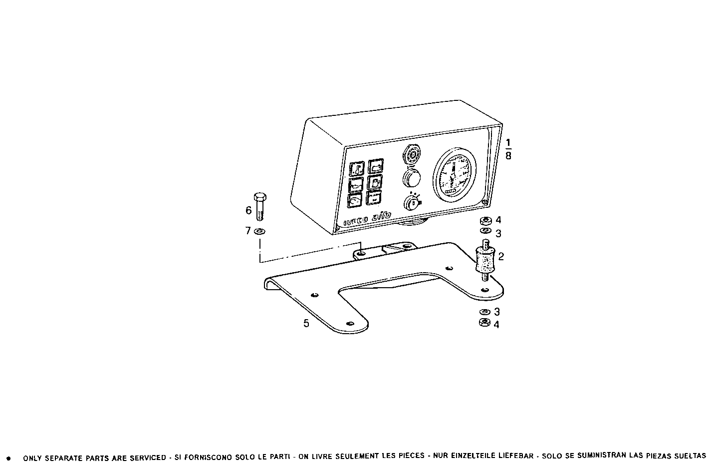 Iveco/FPT PANEL WITH ELECTRIC RPM-COUNTER