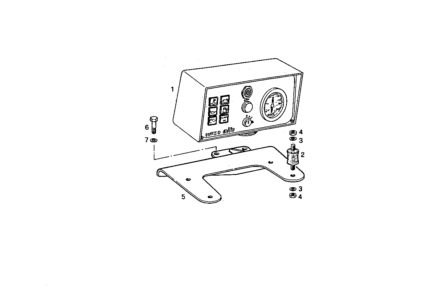 Iveco/FPT PANEL WITH ELECTRIC RPM-COUNTER