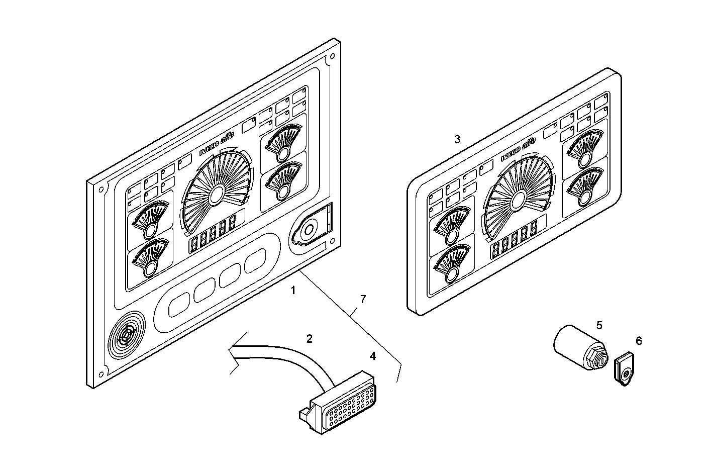 Iveco/FPT DIGITAL PANEL 12/24V