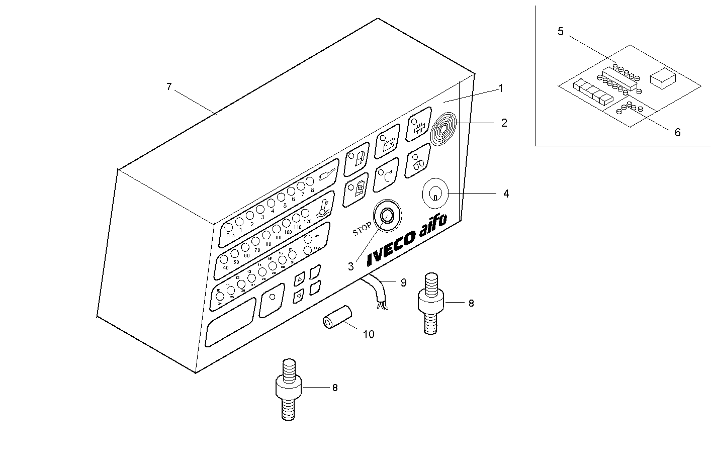 Iveco/FPT DIGITAL INSTRUMENT  PANEL 24V