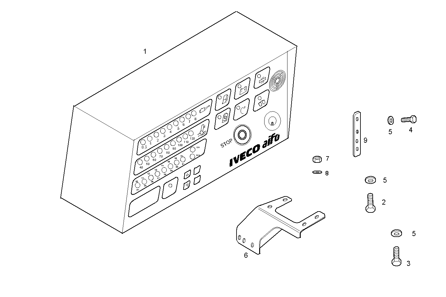 Iveco/FPT DIGITAL INSTRUMENT  PANEL 24V