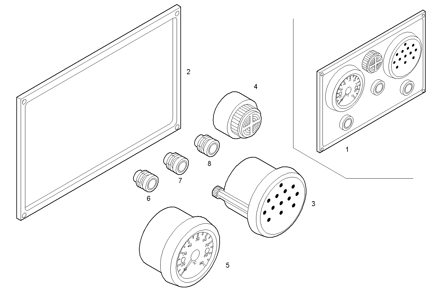 Iveco/FPT PANEL WITH ELECTRICAL INSTRUMENTS