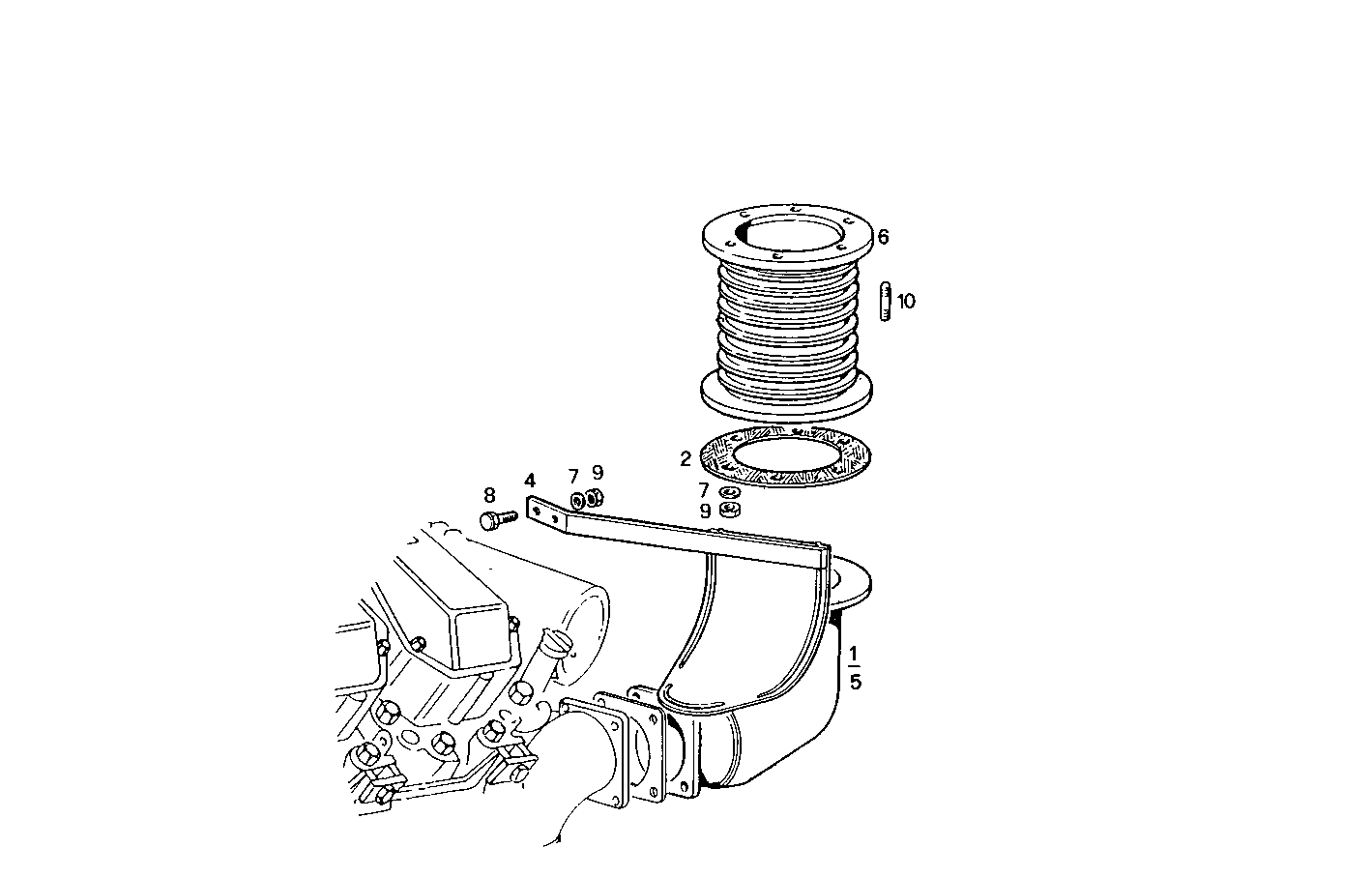 Iveco/FPT TURNING EXHAUST ELBOW WITH BELLOWS