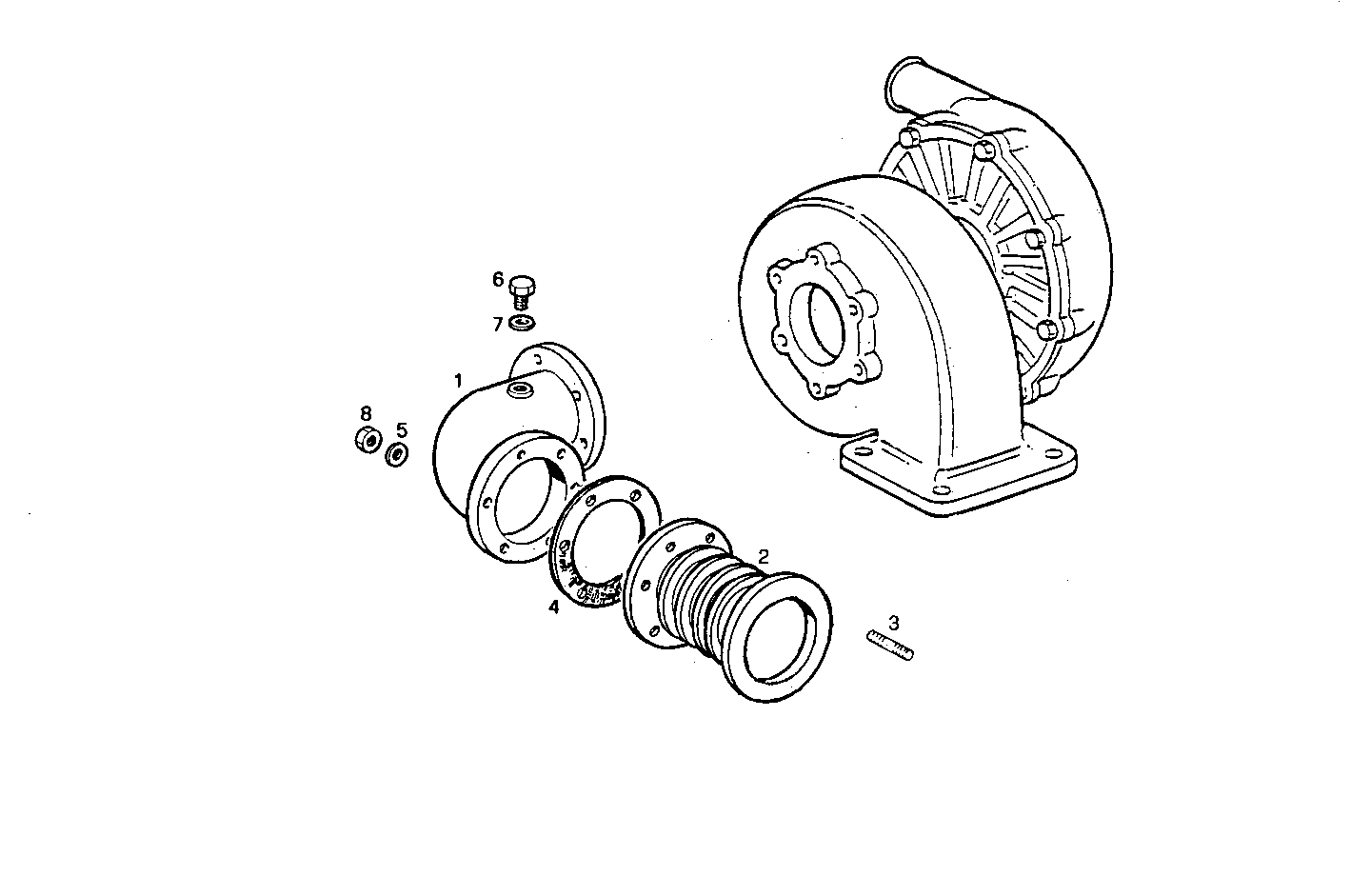 Iveco/FPT TURNING EXHAUST ELBOW WITH BELLOWS