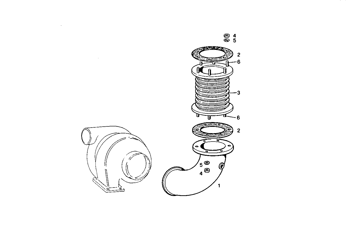 Iveco/FPT TURNING EXHAUST ELBOW WITH BELLOWS