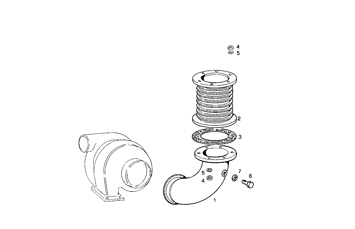 Iveco/FPT TURNING EXHAUST ELBOW WITH BELLOWS